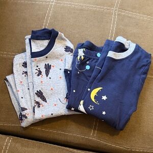 Kids Space Pajama Set - Navy & Light Gray